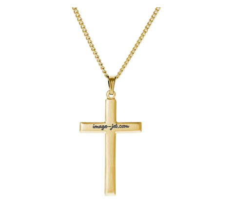 Chainette croix en or plaqué personnalisée
